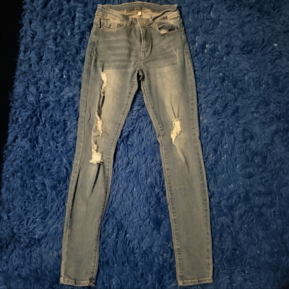 Stylish DistressedCalifornia Vintage Skinny Jeans for Women
